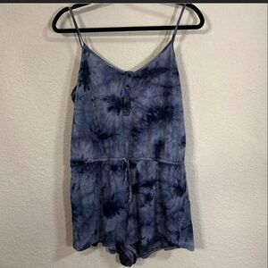 sreopostale blue tie-dye romper